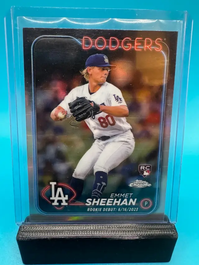 Emmet Sheehan Topps Chrome Update Rookie Debut Refractor RC Los Angeles Dodgers