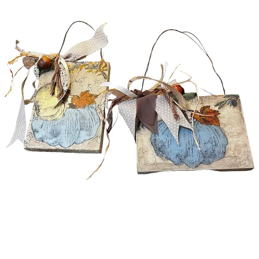 Made By Me Autumn Fall Pumpkin Wall Decor Holiday Rustic Primitive