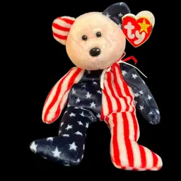 Ty-1999-Spangle Beanie Baby w/ Pink Head (NWT)