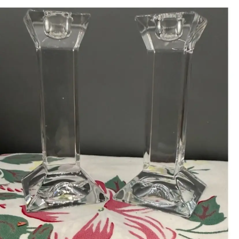 Villeroy & Boch "Pisa" Crystal — Rare 365nm UV PINK Selenium Glow — Signed 6”x3”