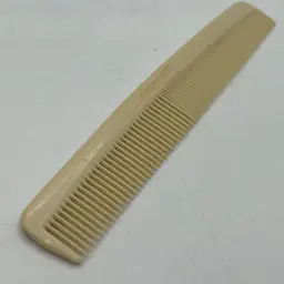 Vintage Lady Ace White Plastic Hair Comb 7" Salon Beauty