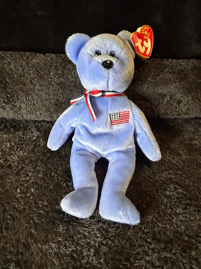 TY Beanie Baby America Bear 9/11 Memorial Red Cross Edition Rare Retired 2001