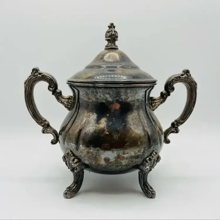 W&S Blackinton Silver Plated Covered Sugar Bowl