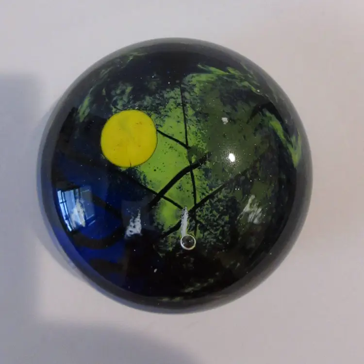 VINTAGE 2004 Hans Joachim Ittig Studio Handmade Art Glass Paperweight - SIGNED