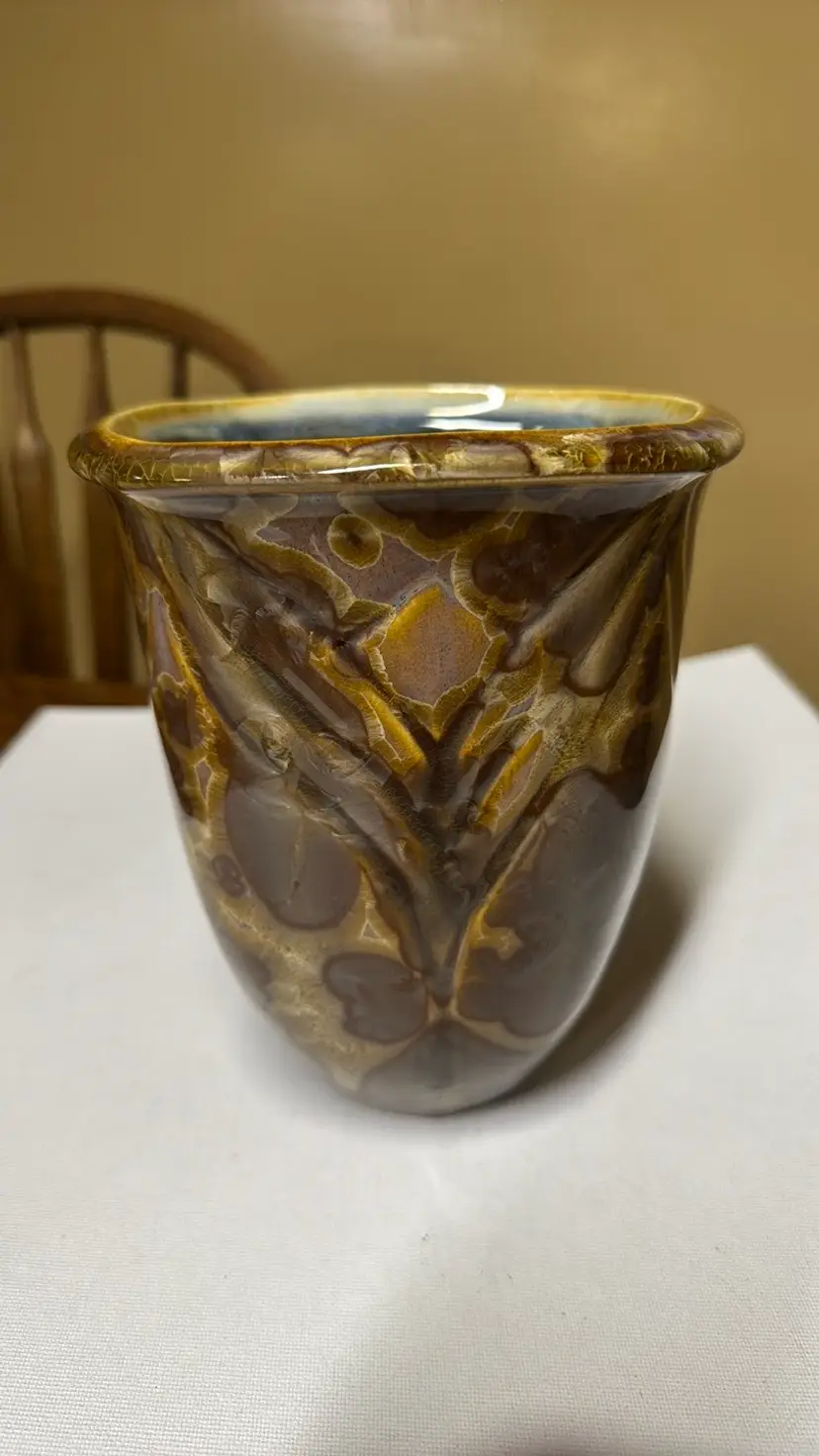 Bill Campbell crystalline glaze art pottery vase
