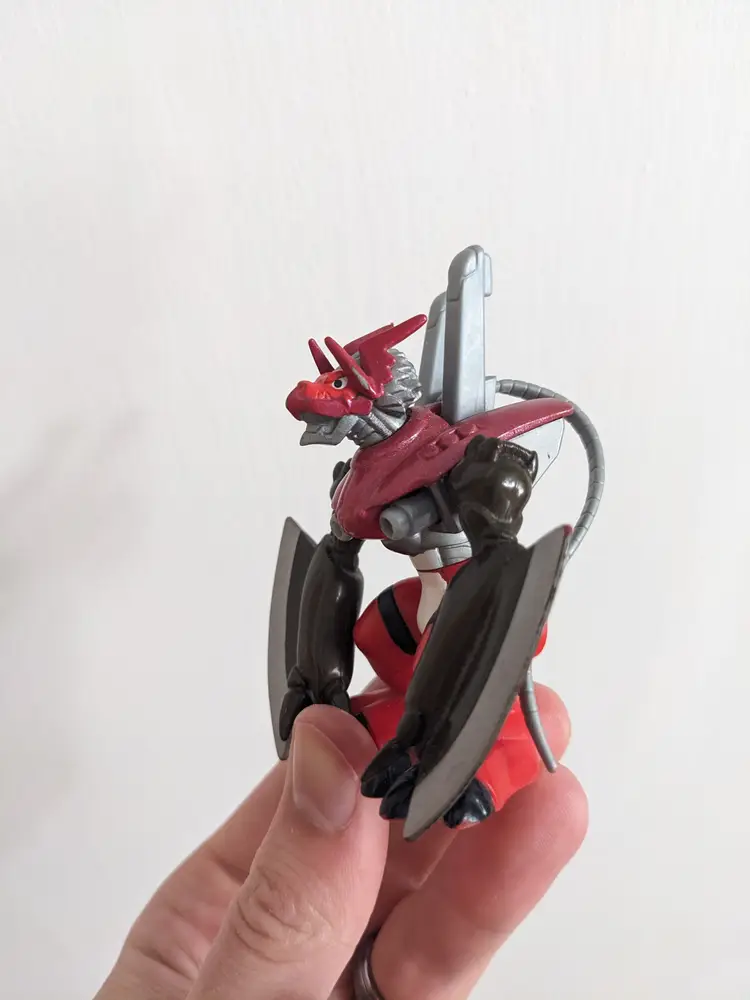 2001 Bandai DIGIMON Digi-Warriors WARGROWLMON Rare 3” Action Figure no tail