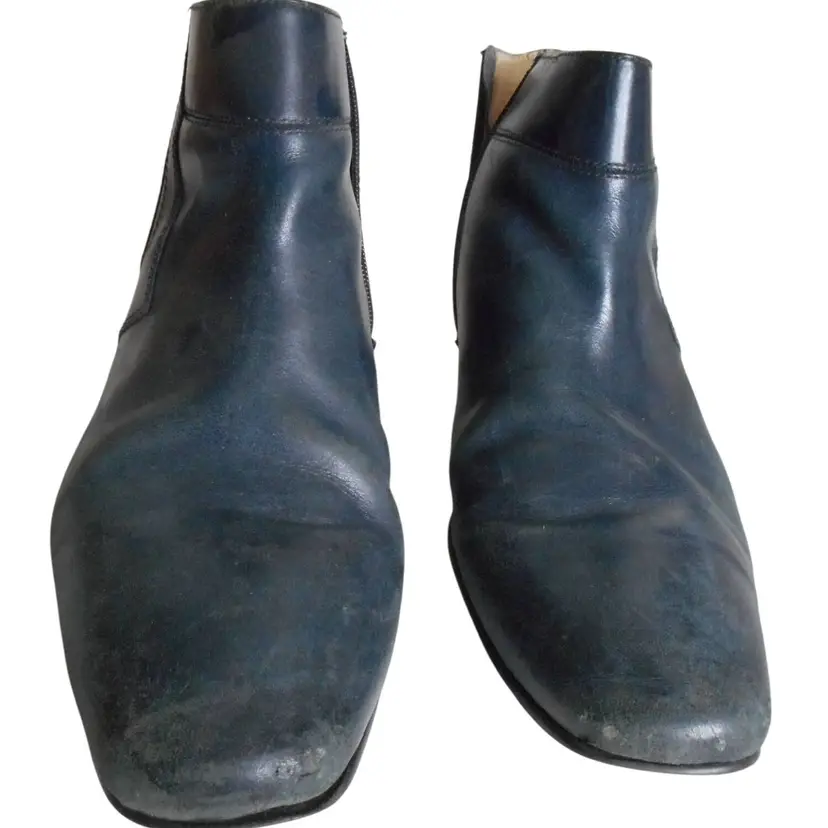 Giorgio Brutini Men’s Dumont Boot BLUE Size 8 M 155482 Genuine Leather side Zip