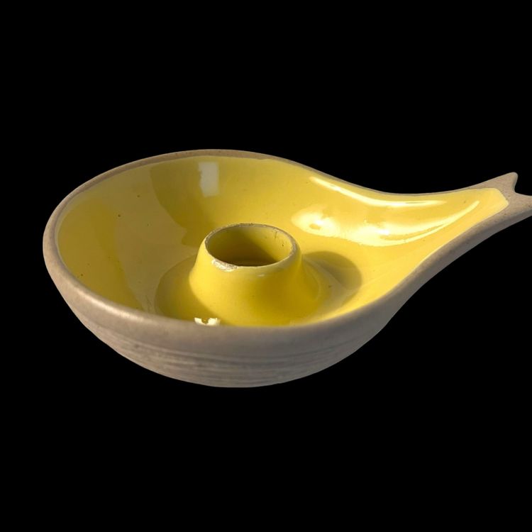 027  Vintage  Pigeon Forge Pottery  MCM Style 
Yellow
