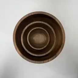 10" Nested English Walnut Bowl Set