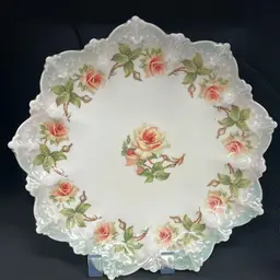 This is a late 19th-century MZ Austria hand painted porcelain plate.