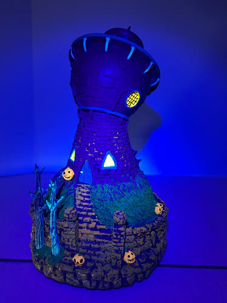 Hawthorne Village Nightmare Before Christmas Dr. Finkelstein's Lab Black Light