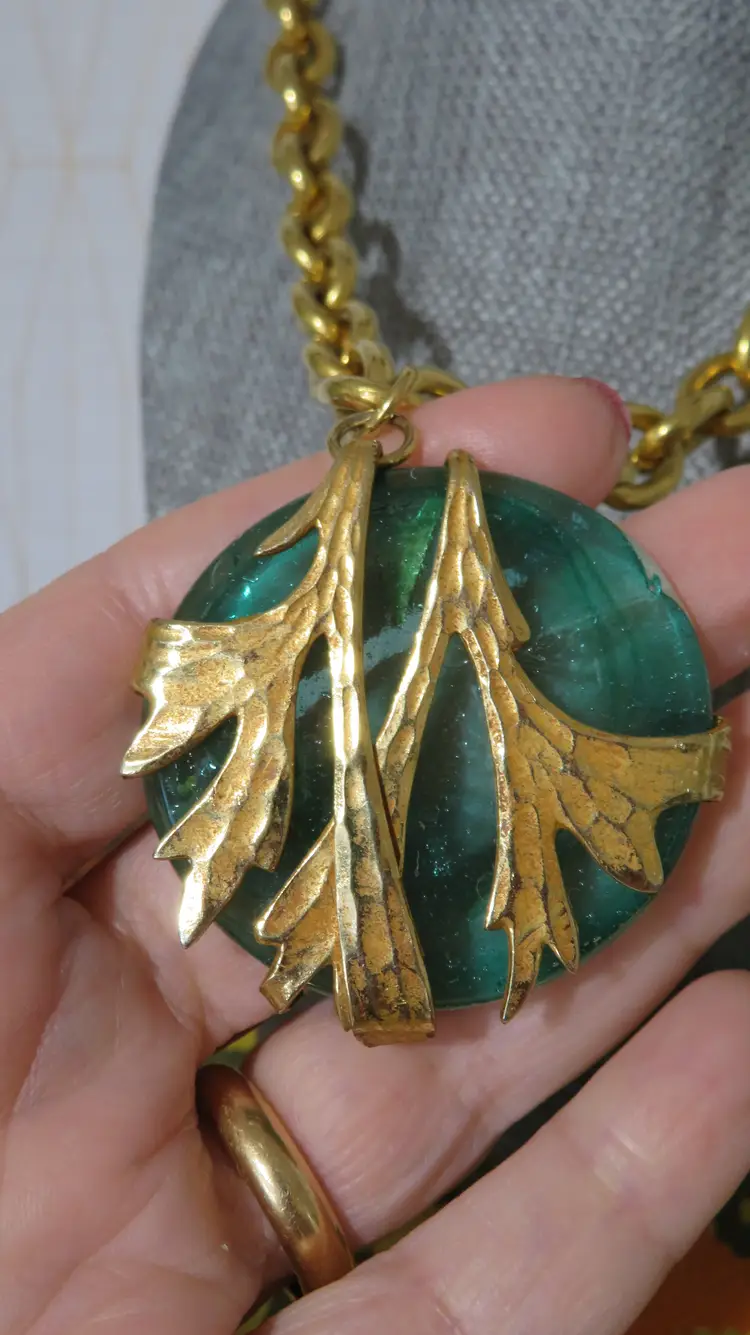 Vintage 1990 gold chain necklace Philippe Ferrandis Paris missing tag rare France