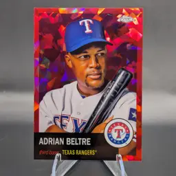 Adrian Beltre 2022 Topps Chrome Platinum Anniversary Red Atomic Refractor /100 #121 Texas Rangers