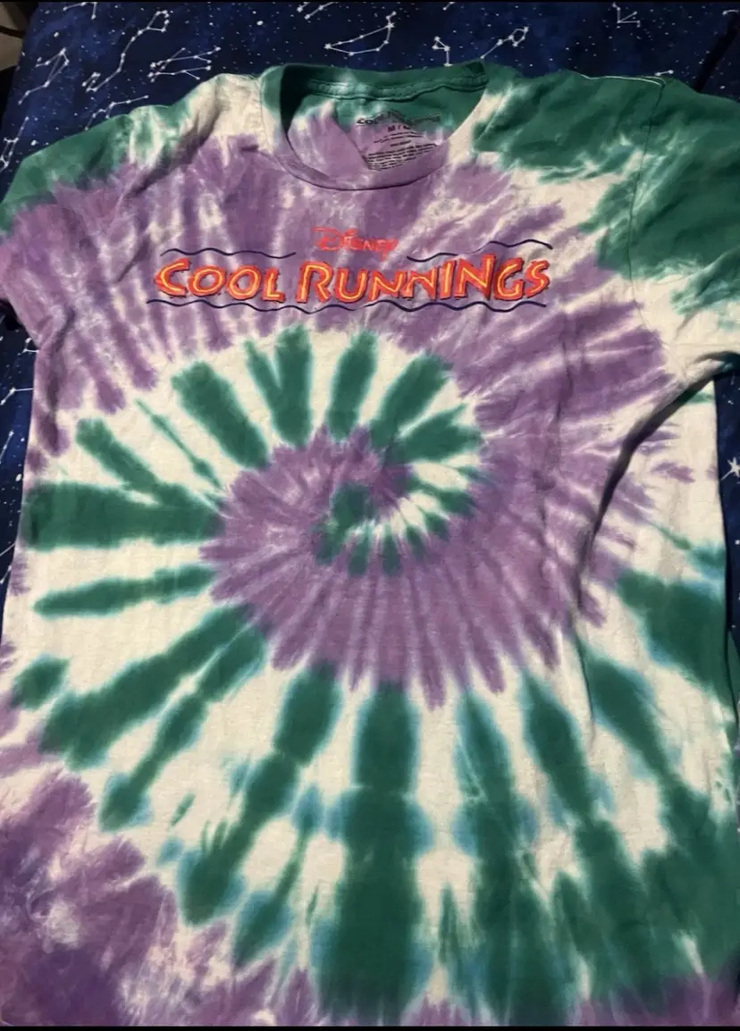 Walt Disney 'Cool Running' Tie Dye Movie T-shirt (Size M)