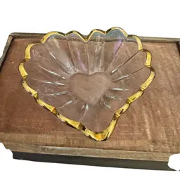 Vintage Mikasa Crystal Heart-Shaped Candy Or Trinket Dish
