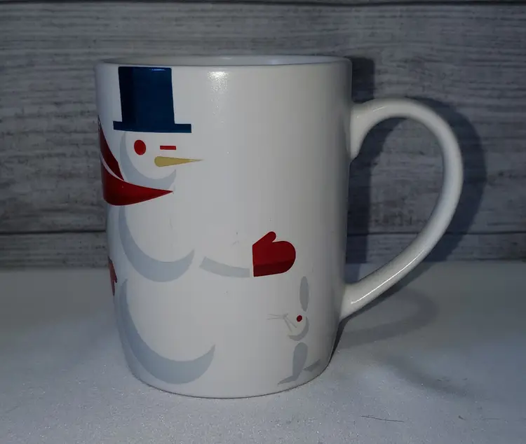 Starbucks Snowman Coffee Holiday 2012 White Cup Mug 12oz