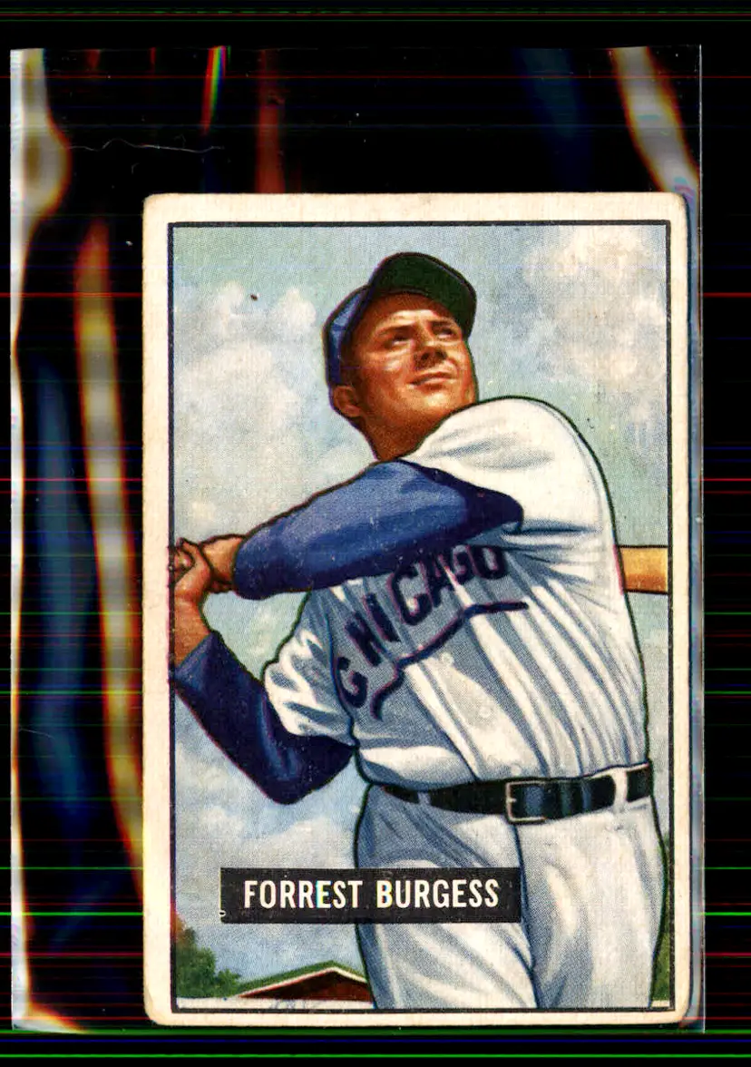 Forrest Burgess 1951 Bowman #317 - Chicago Cubs - (pk5-15)