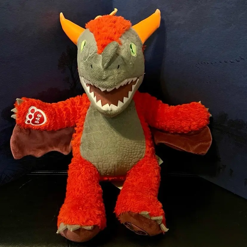 Build A Bear Great Wolf Lodge MagiQuest Charlock Red Dragon Plush Stuffed Animal