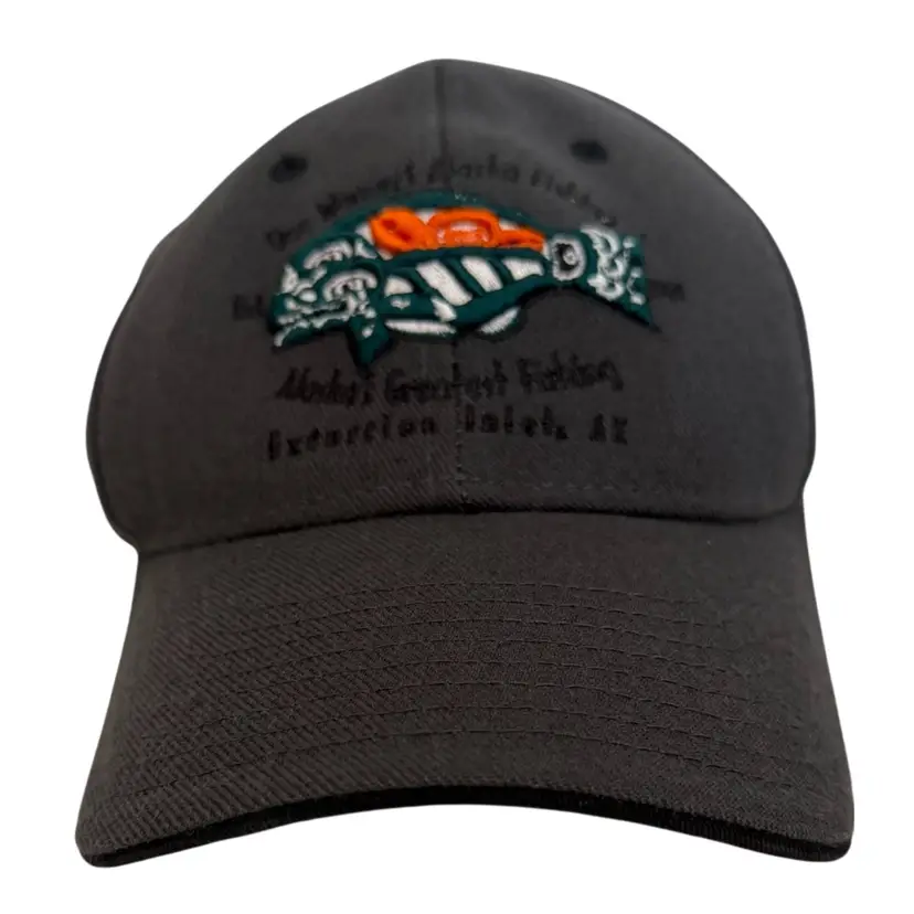 Doc Warners Alaskas Greatest Fishing Dark Gray Adjustable Unisex Hat by Zephyr