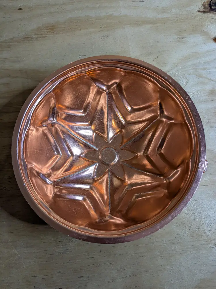 Vintage Copper Jello Mold Cake Pan Decorative Dome Mold