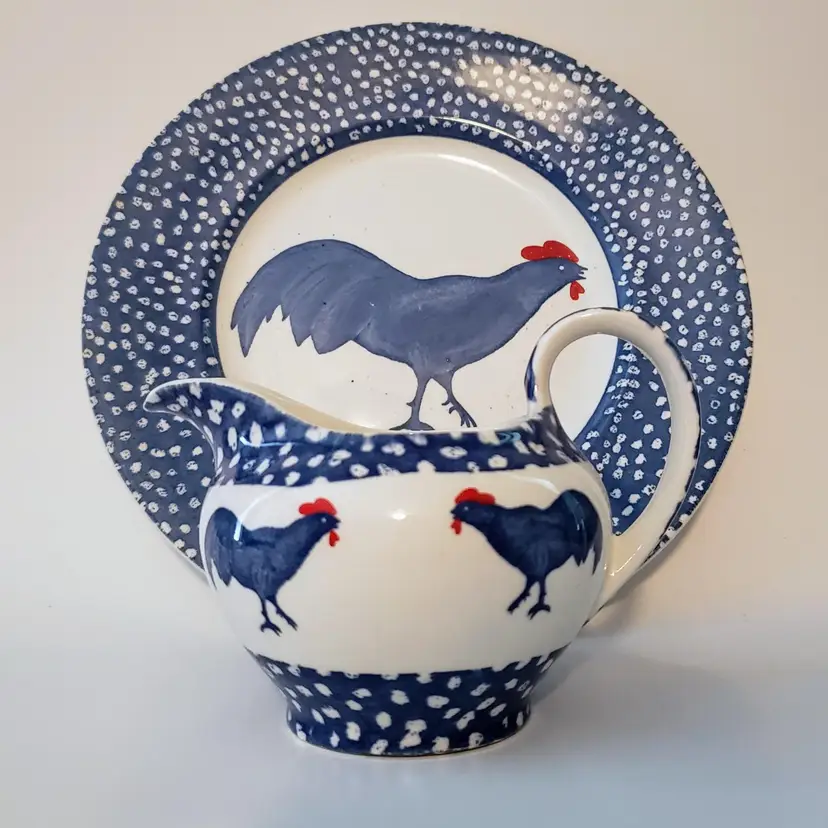 Chanticleer ICTC by Alice Cottrell Plate And Creamer Set