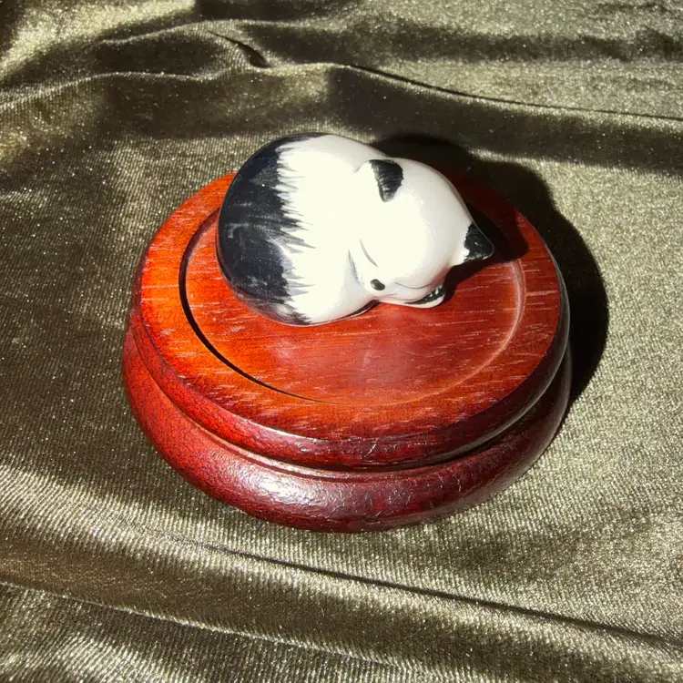 Szeiler England Ceramic Sleeping Cat Figurine