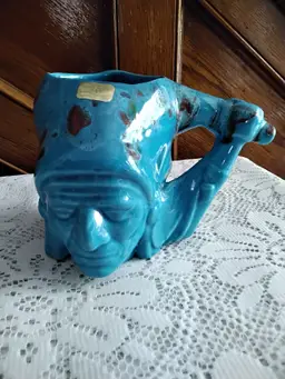 Native American Indian Head Mug Ceramic