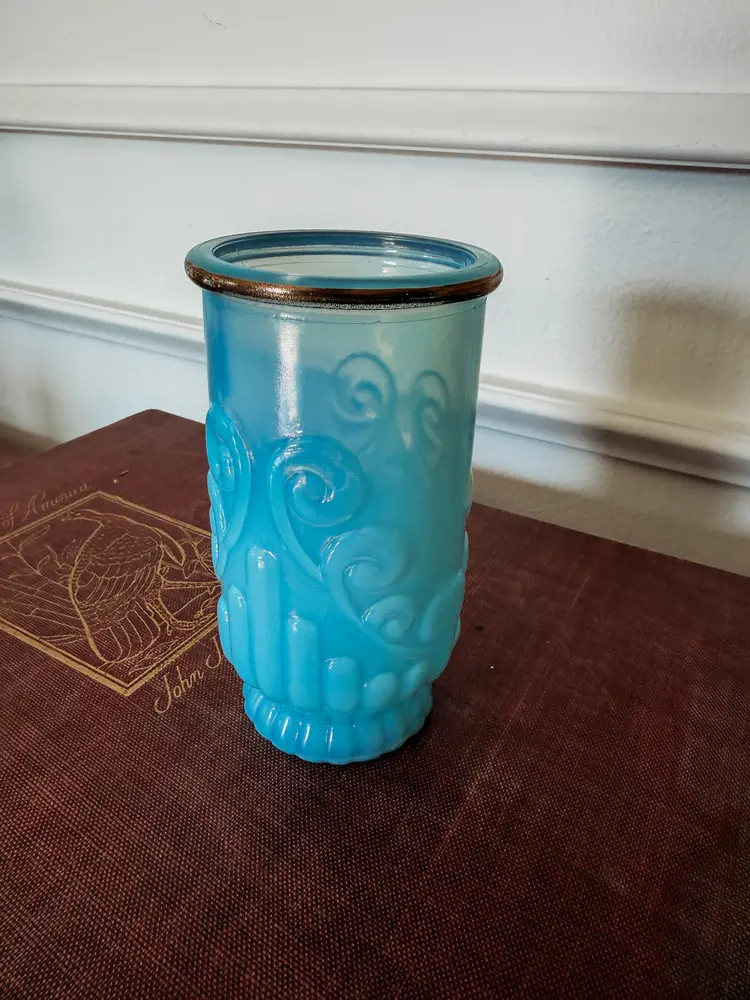 Avon Bristol Blue opalescent glass vase
