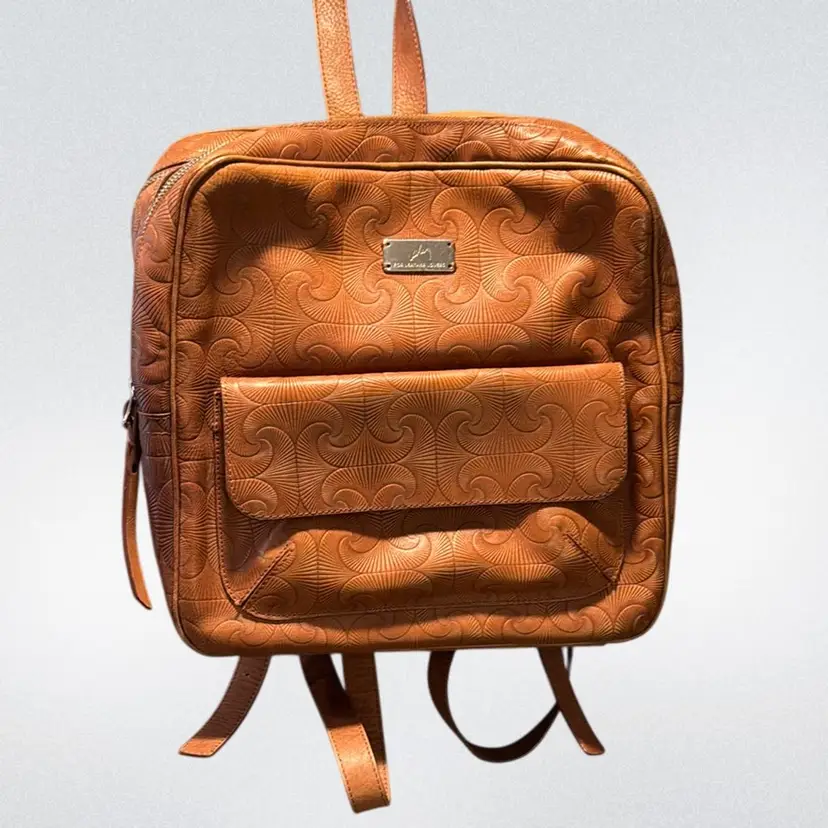 Backpack - Velez  Quality Leather Double Zip Closure  12”x12”