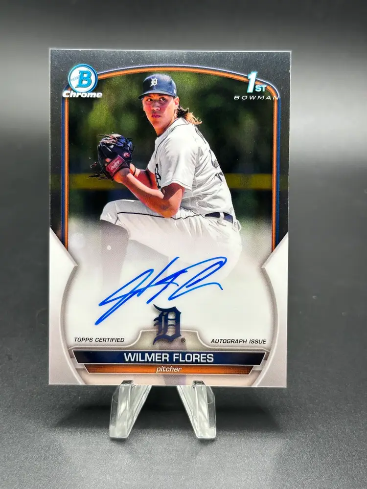 2023 Bowman Chrome Wilmer Flores 1st Rookie RC Autograph #CPA-WF Tigers