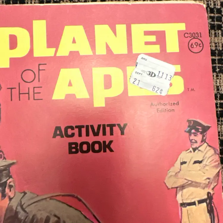 Vintage Planet Of The Apes Activity Coloring Book, 1974, Saalfield Publishing
