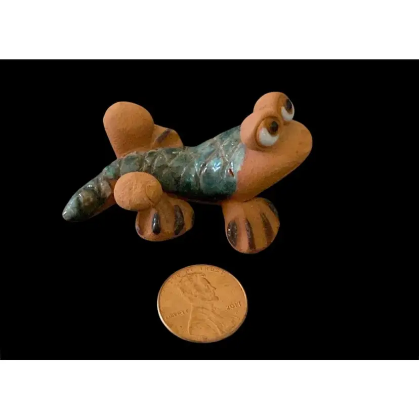 #14- Vintage 1960-70s Barro Mud Clay Terracotta Animal Sculpture Figurine Made In Costa Rica Hand Made As Pictured