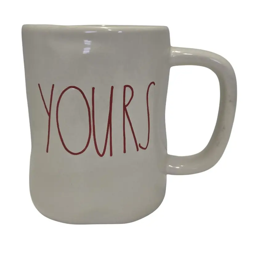 Rae Dunn YOURS Coffee Mug Artisan Collection Mug 16oz White Ceramic Mug