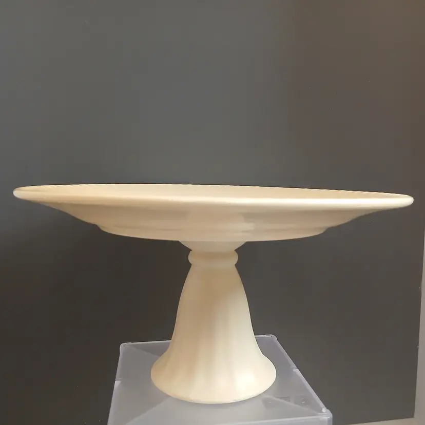 Riser / Cake Stand - Butter Yellow - Married Glass/Ceramic