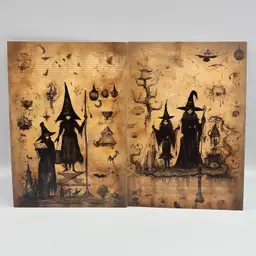 Set Of 2 Duo Witch Postcards 4”x6”