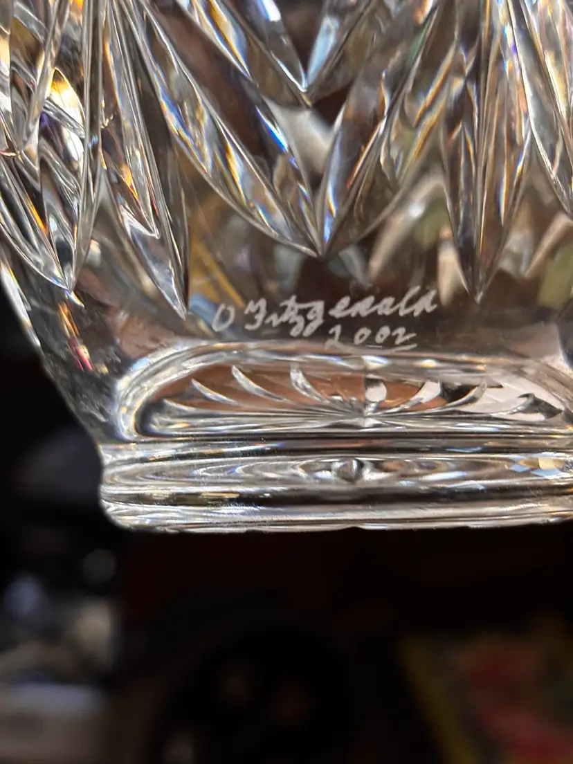 Waterford Crystal Vase Signed 2002 Retired from 8th edition Mother’s Day