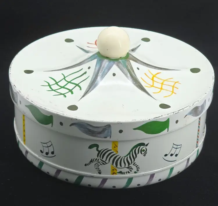 Vintage Guildcraft Carousel Big Top Circus Carnival Cookie Biscuit Tin
