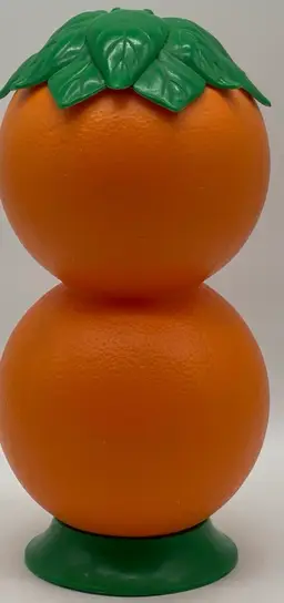 Vintage Double Orange Shaped Juice Container Jug Plastic Blowmold Bottle USA