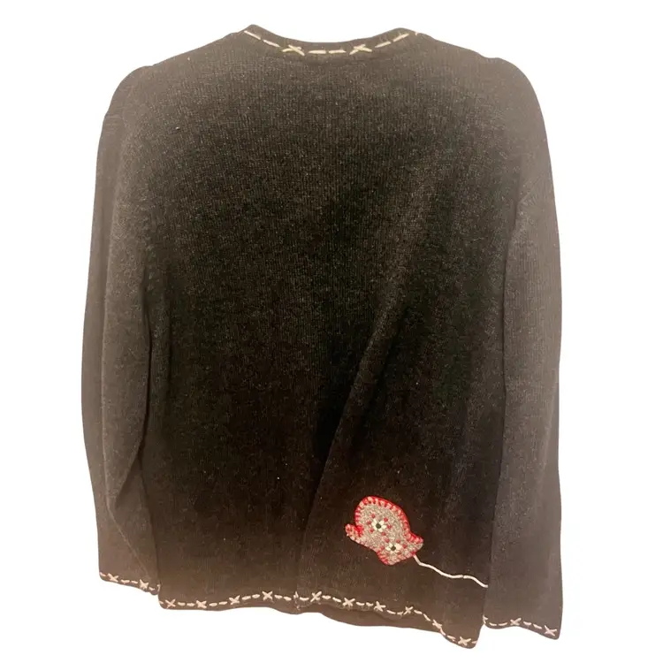 Vintage Mitten Holiday Cardigan Sweater Sz 18/20