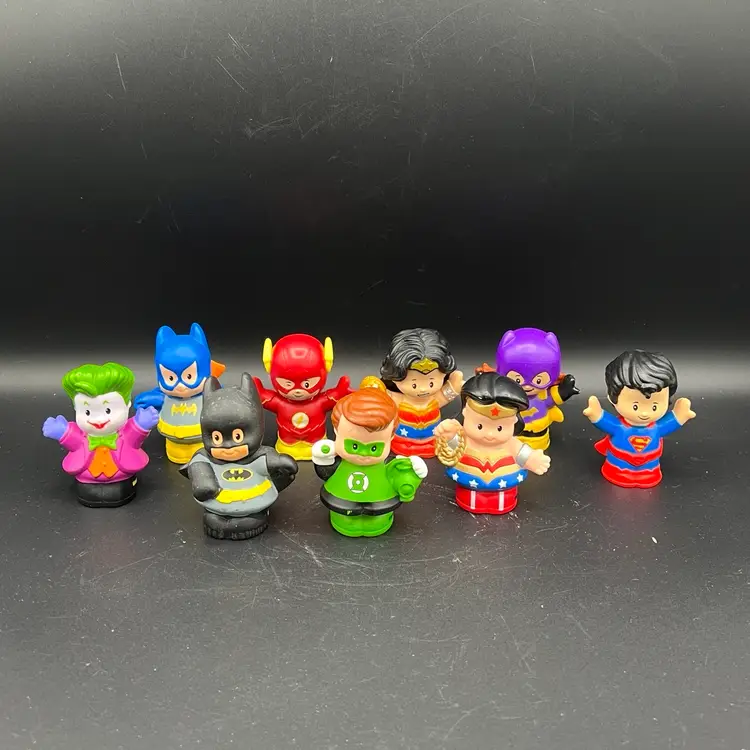 Disney Fisher Price Little People Set Super Heros Figures Lot of 9 Batman Joker Variety