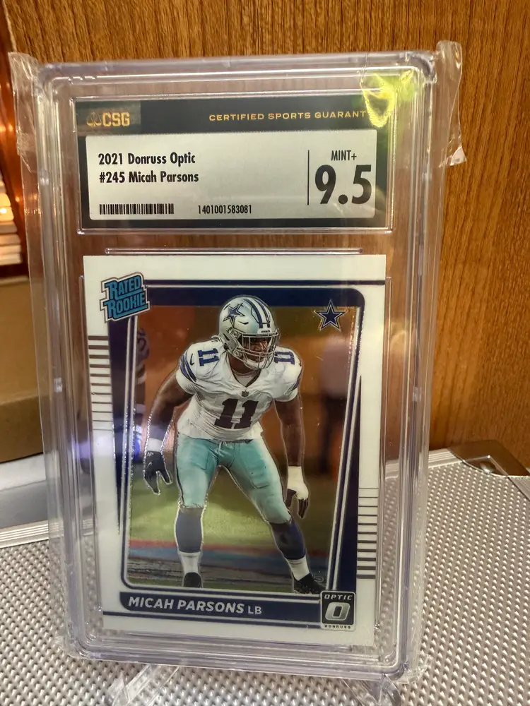 Micah Parsons 2021 Donruss Optic Rated Rookie CSG 9.5