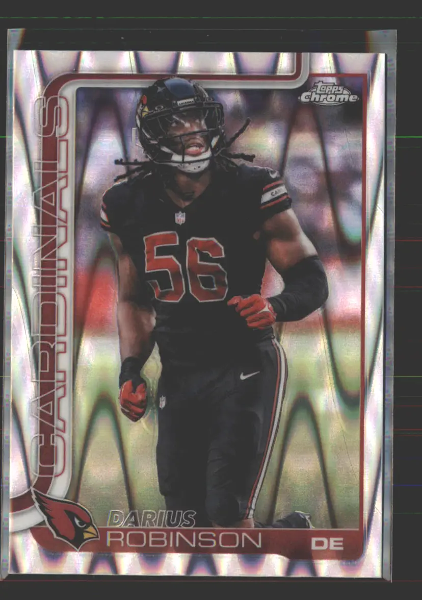 Darius Robinson 2025 Topps Chrome RayWave Refractor #9 - (142) - Arizona Cardinals