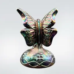 Fenton Amethyst Carnival Glass Butterfly