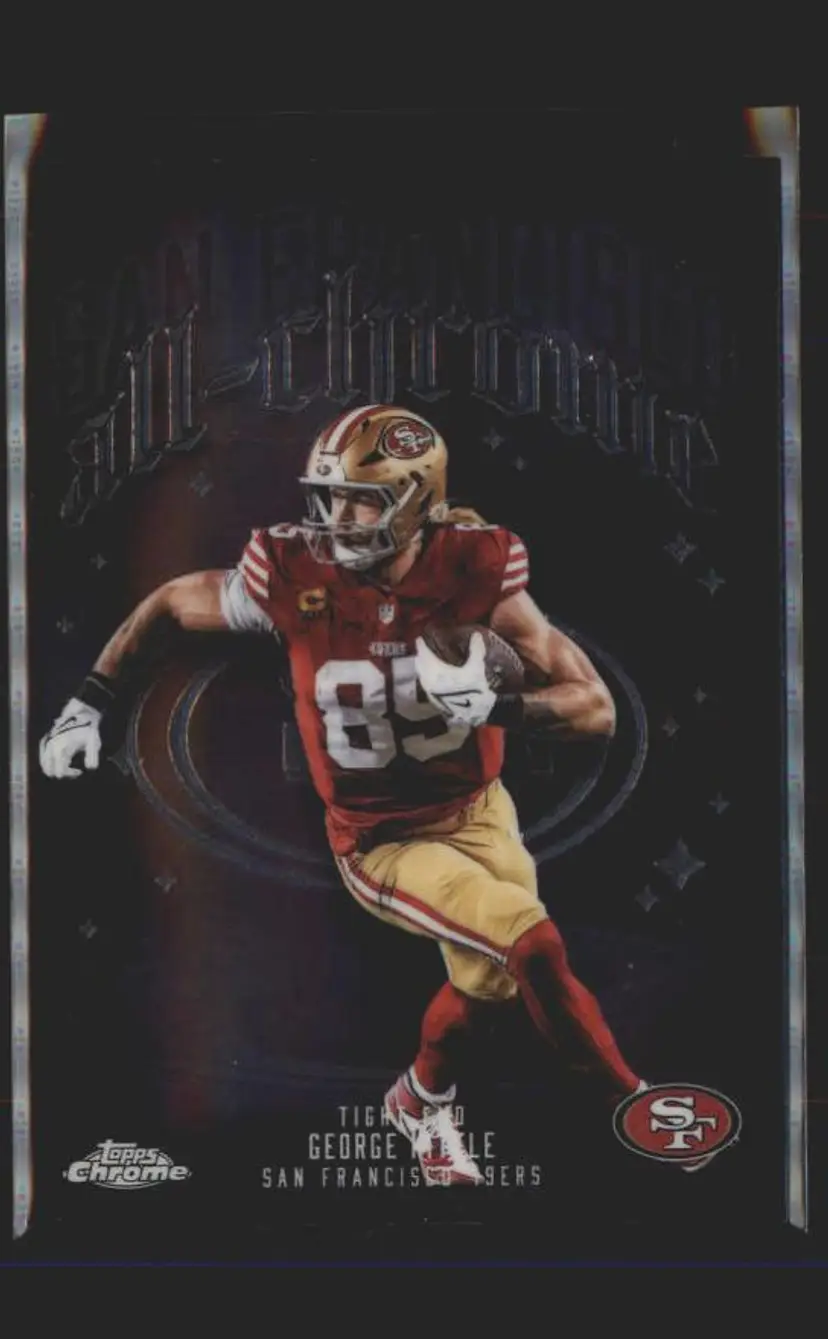 George Kittle 2025 Topps Chrome #ACT-11 All Chrome Team - (138) - San Francisco 49ers