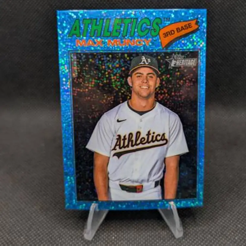 2026 Topps Heritage Max Muncy Blue Sparkle #105 - Athletics