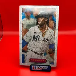 Jazz Chisholm Jr 2023 Topps Heritage High Number 1974 Puzzle Box Topper Miami Marlins