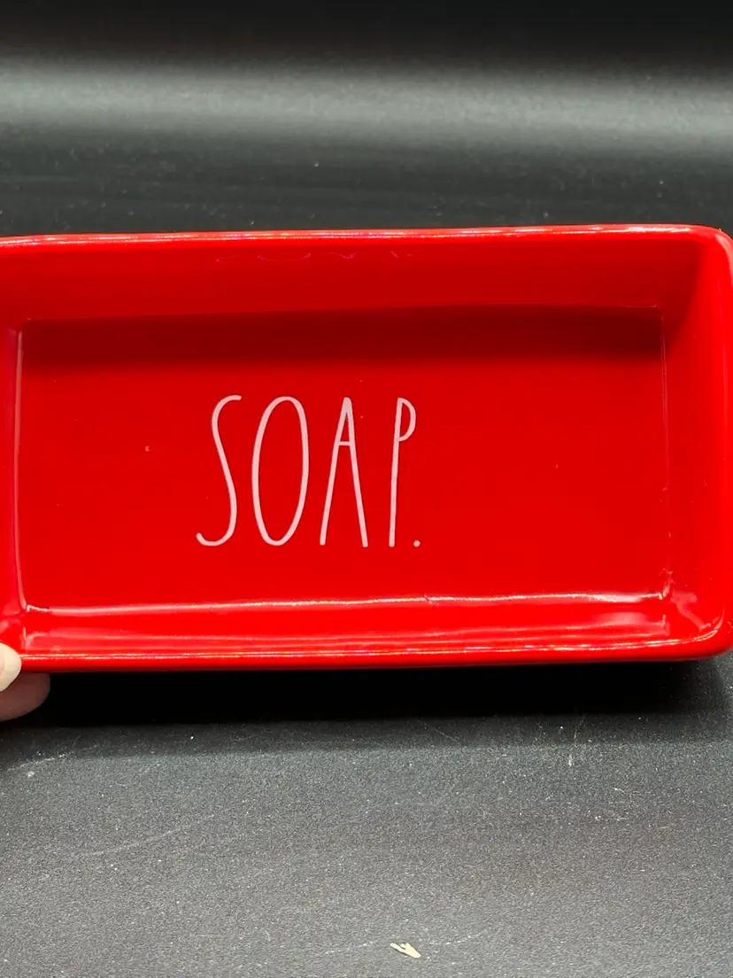 Rae Dunn Ceramic Red Soap Dish