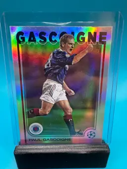 Paul Gascoigne Topps UEFA CC Rain Drops Parallel Rangers F.C.