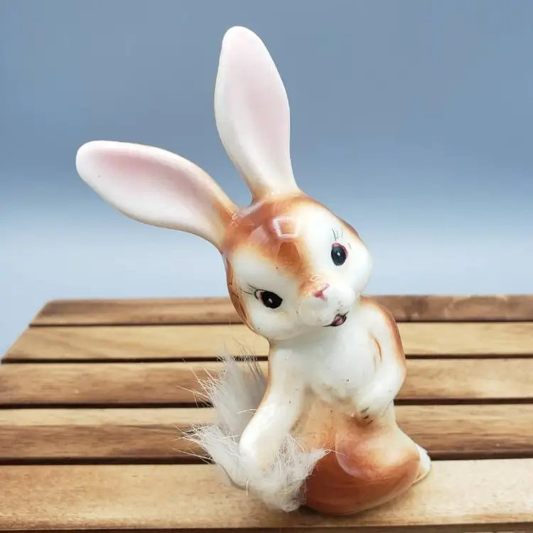 Adorable Bunny Rabbit with fur tail