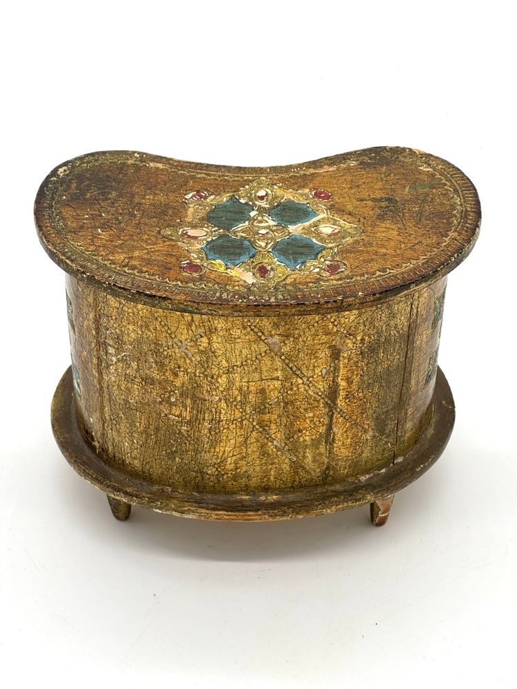 Jewelry Box Hand Painted Made In Italy 7”W x 6”H